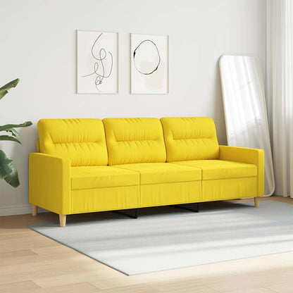 3-Sitzer-Sofa Hellgelb 180 cm Stoff