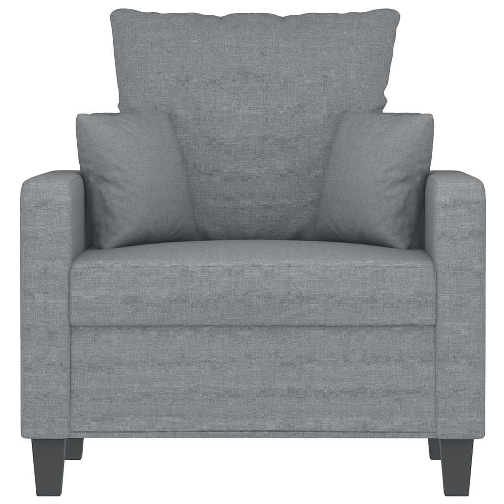 vidaXL Sessel Hellgrau 60 cm Stoff