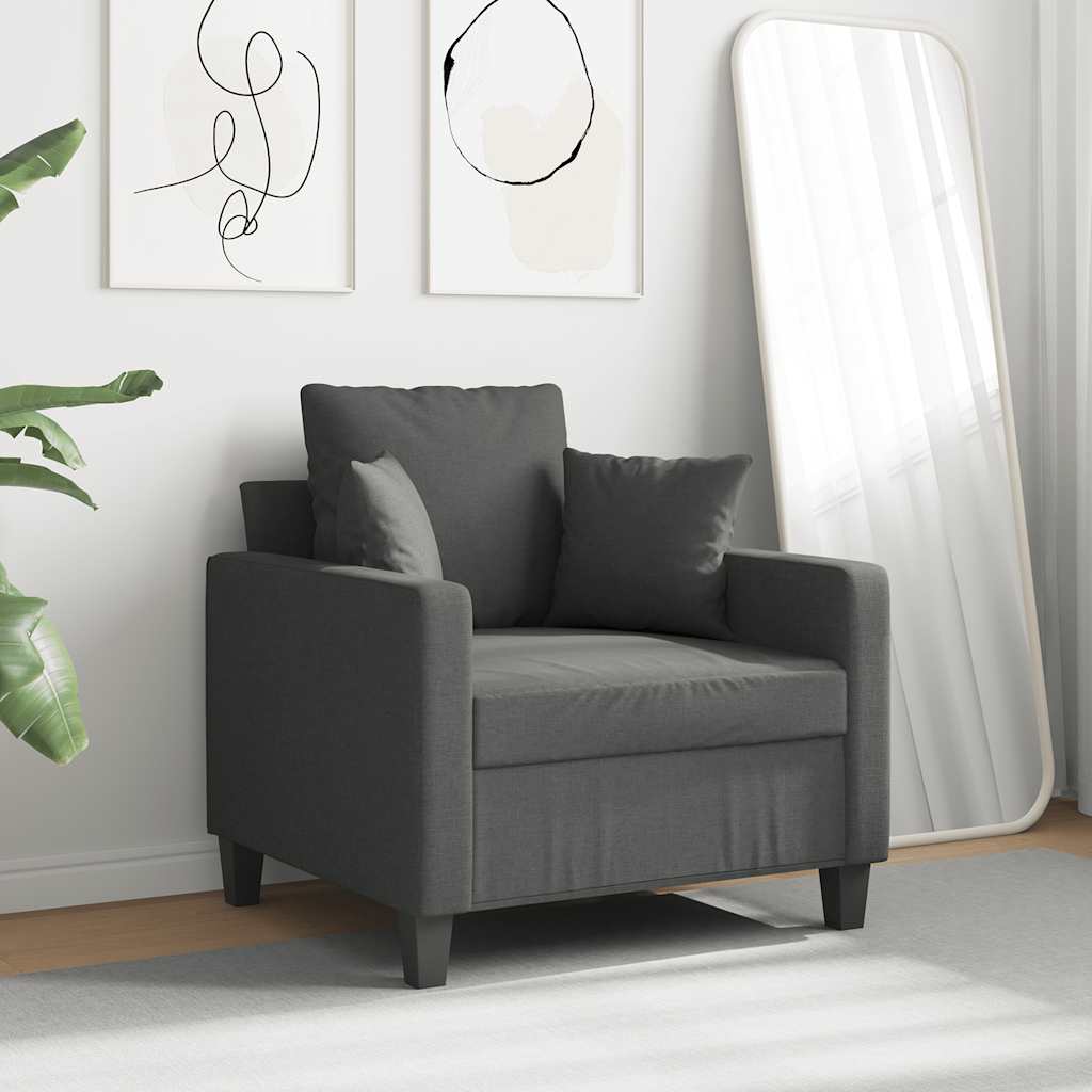 vidaXL Sessel Dunkelgrau 60 cm Stoff