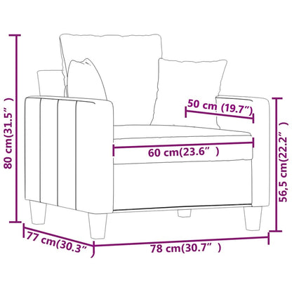 vidaXL Sessel Dunkelgrau 60 cm Stoff