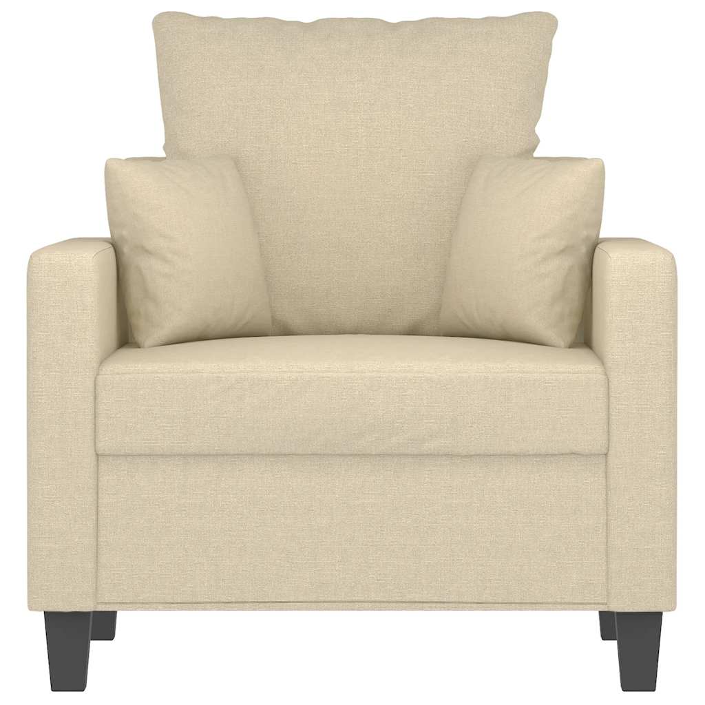 vidaXL Sessel Creme 60 cm Stoff
