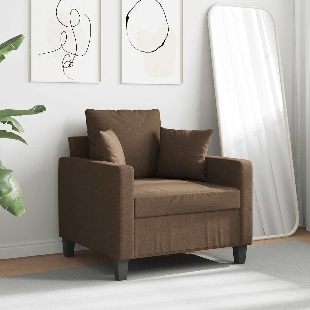 vidaXL Sessel Braun 60 cm Stoff