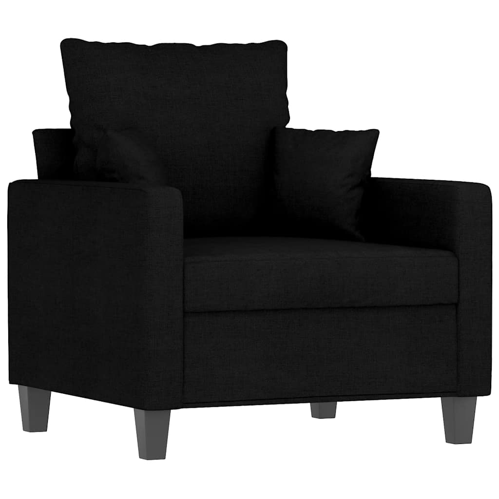 vidaXL Fauteuil noir 60 cm Tissu