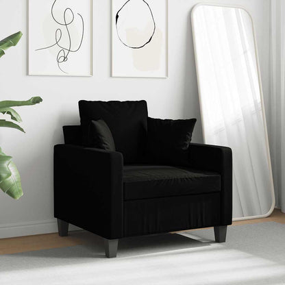vidaXL Fauteuil noir 60 cm Tissu