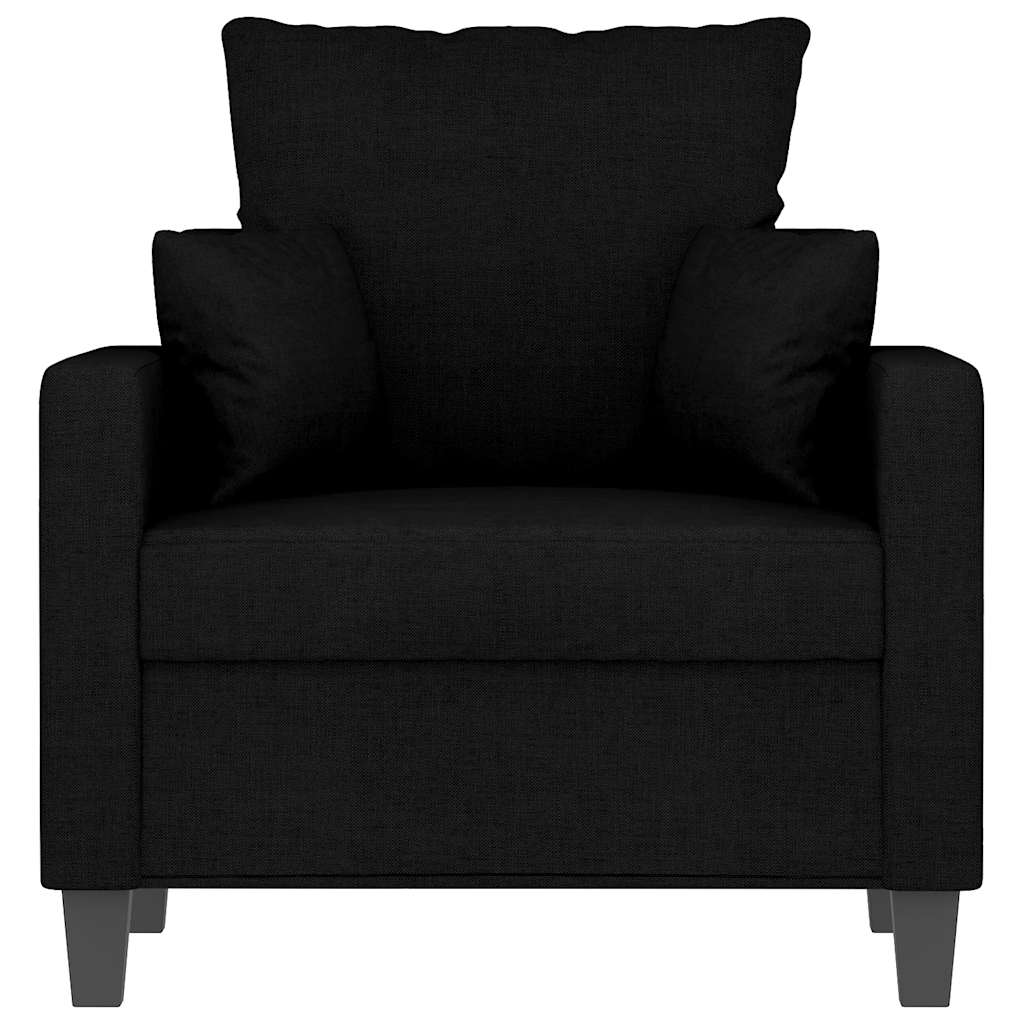 vidaXL Fauteuil noir 60 cm Tissu
