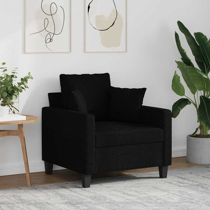 vidaXL Fauteuil noir 60 cm Tissu