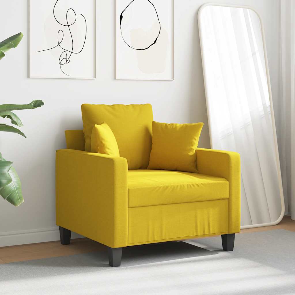 vidaXL Sessel Hellgelb 60 cm Stoff