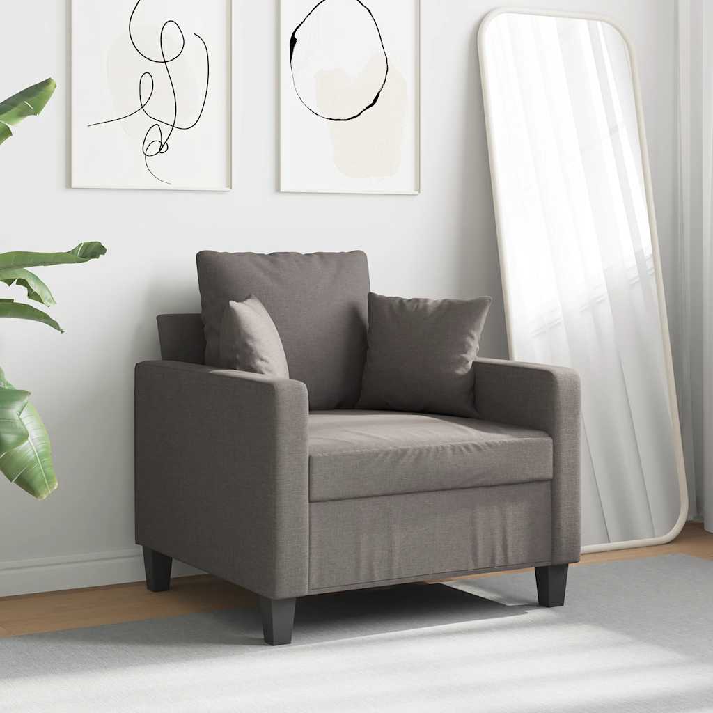 vidaXL Sessel Taupe 60 cm Stoff