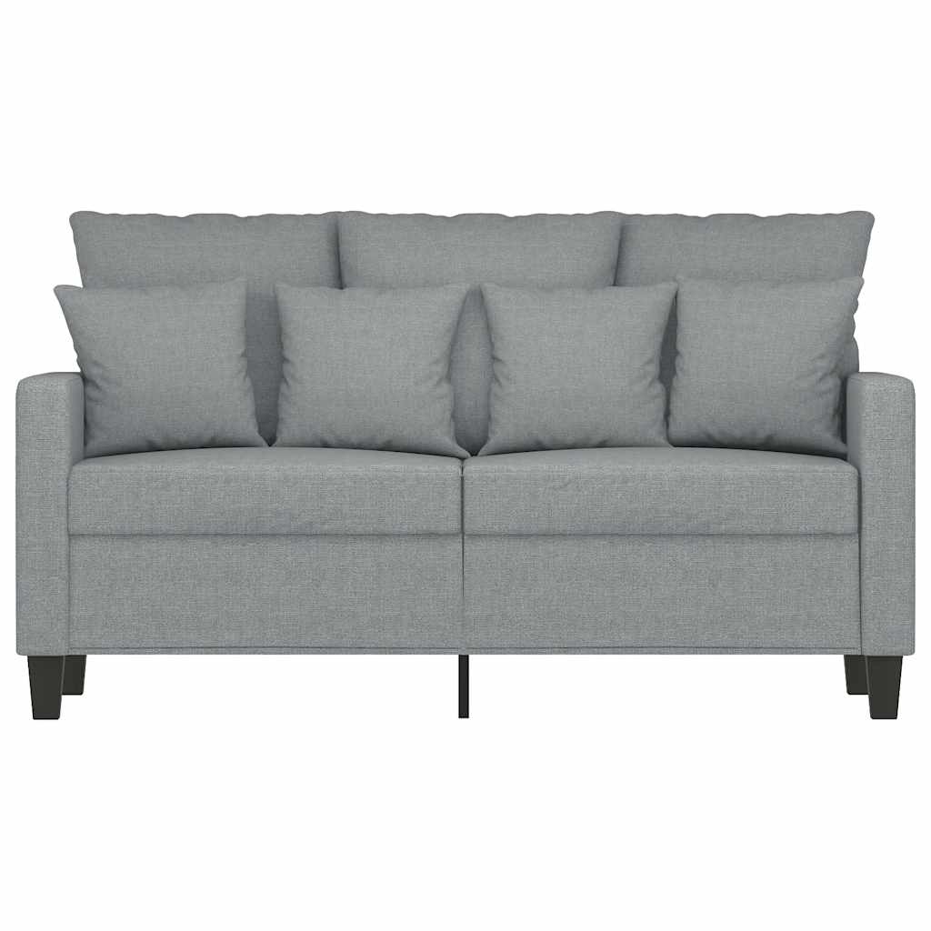 vidaXL 2-Sitzer-Sofa Hellgrau 120 cm Stoff