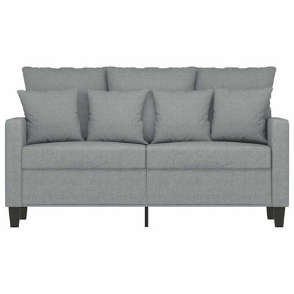 vidaXL 2-Sitzer-Sofa Hellgrau 120 cm Stoff