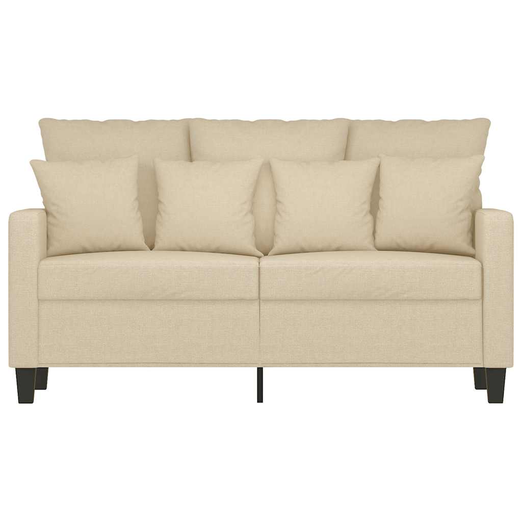 vidaXL 2-Sitzer-Sofa Creme 120 cm Stoff