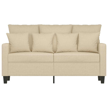 vidaXL 2-Sitzer-Sofa Creme 120 cm Stoff