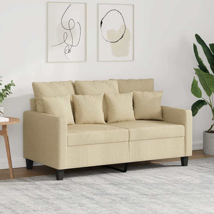 vidaXL 2-Sitzer-Sofa Creme 120 cm Stoff