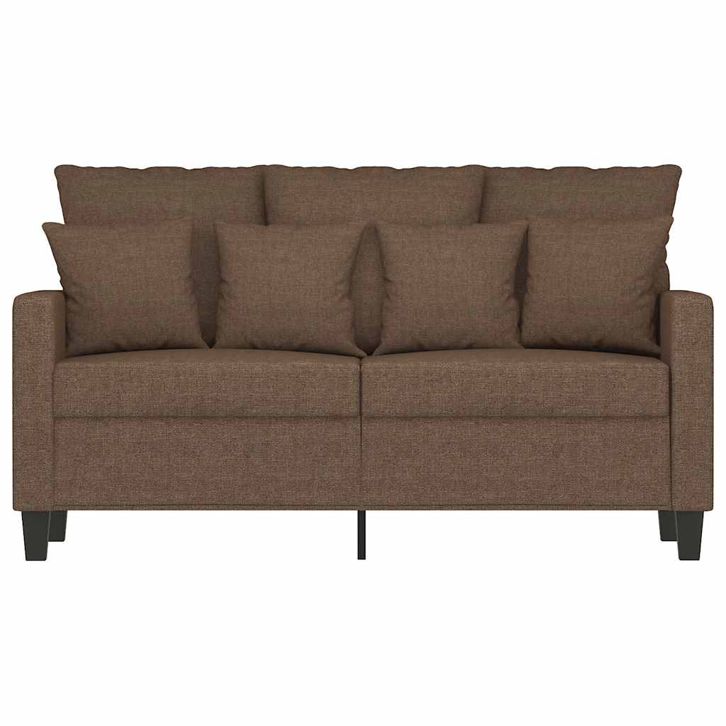 vidaXL 2-Sitzer-Sofa Braun 120 cm Stoff
