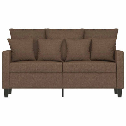 vidaXL 2-Sitzer-Sofa Braun 120 cm Stoff