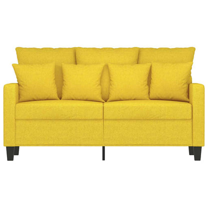 vidaXL 2-Sitzer-Sofa Hellgelb 120 cm Stoff