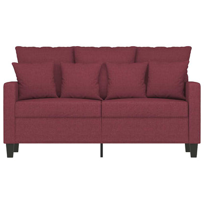 vidaXL Canapé 2 places rouge bordeaux 120 cm Tissu