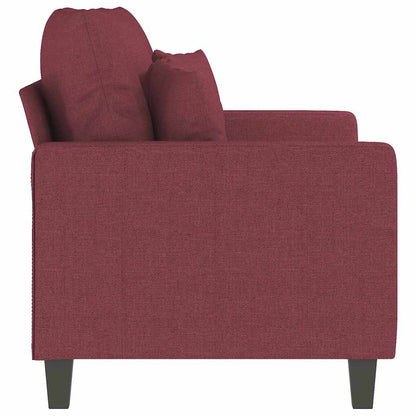 vidaXL Canapé 2 places rouge bordeaux 120 cm Tissu