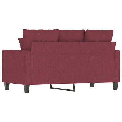 vidaXL Canapé 2 places rouge bordeaux 120 cm Tissu