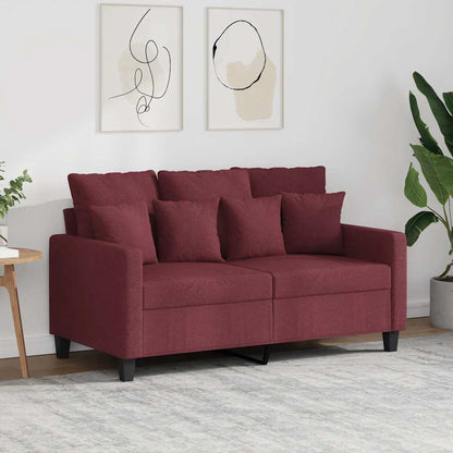vidaXL Canapé 2 places rouge bordeaux 120 cm Tissu