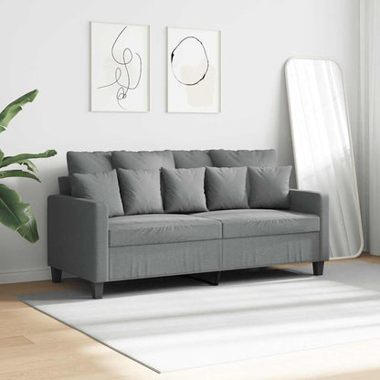 vidaXL 2-Sitzer-Sofa Hellgrau 140 cm Stoff