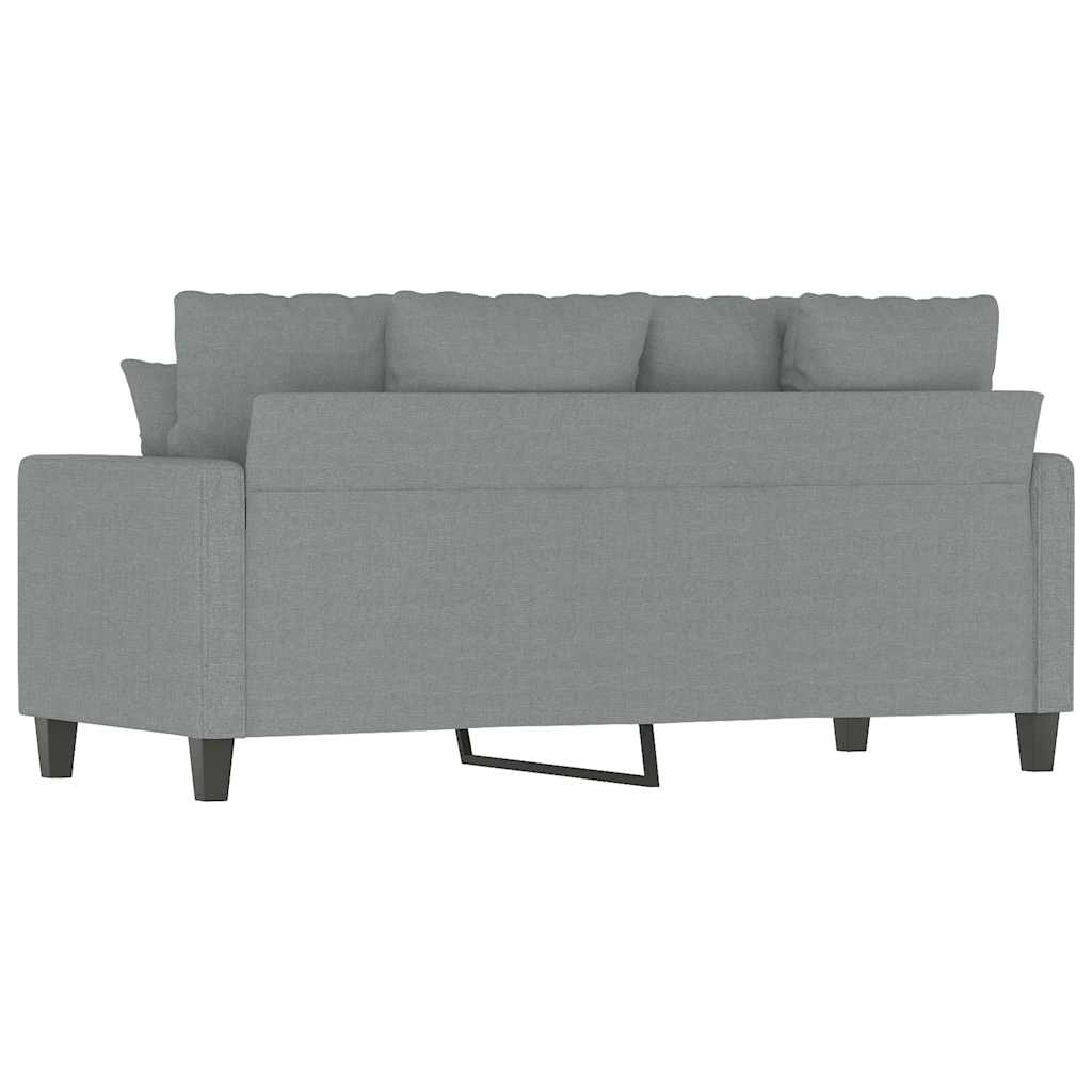 vidaXL 2-Sitzer-Sofa Hellgrau 140 cm Stoff