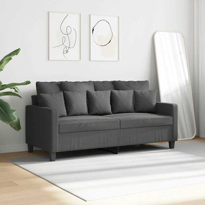 vidaXL 2-Sitzer-Sofa Dunkelgrau 140 cm Stoff