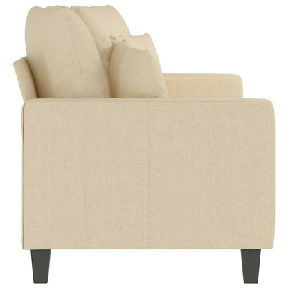 vidaXL 2-Sitzer-Sofa Creme 140 cm Stoff