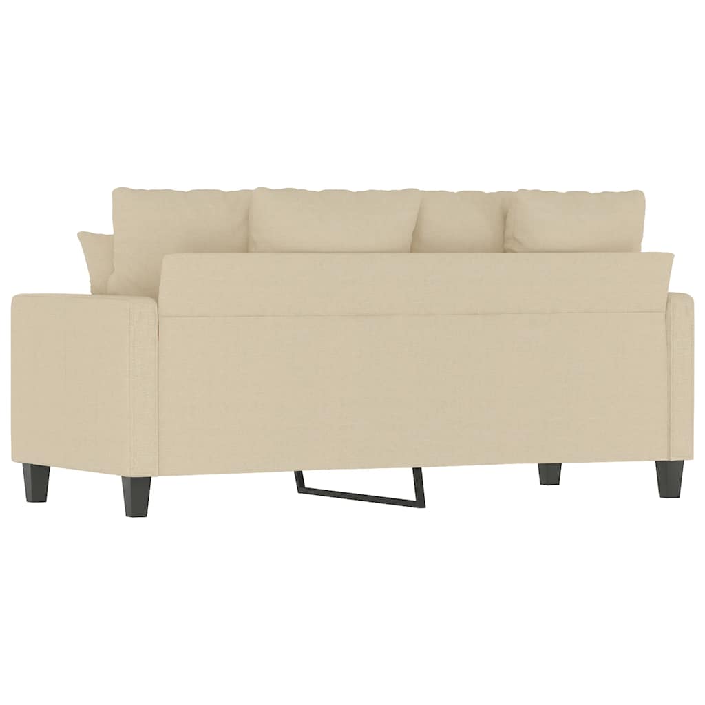 vidaXL 2-Sitzer-Sofa Creme 140 cm Stoff