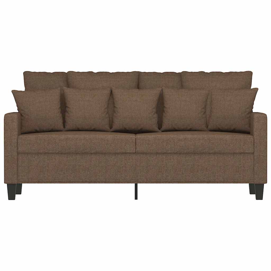 vidaXL Canapé 2 places marron 140 cm en tissu