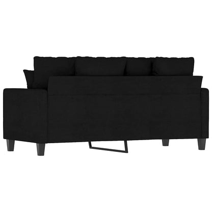 vidaXL Canapé 2 places noir 140 cm en tissu