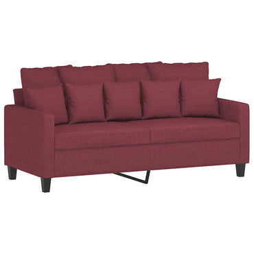vidaXL Canapé 2 places rouge bordeaux 140 cm en tissu