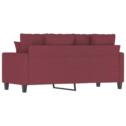 vidaXL 2-Sitzer-Sofa Weinrot 140 cm Stoff