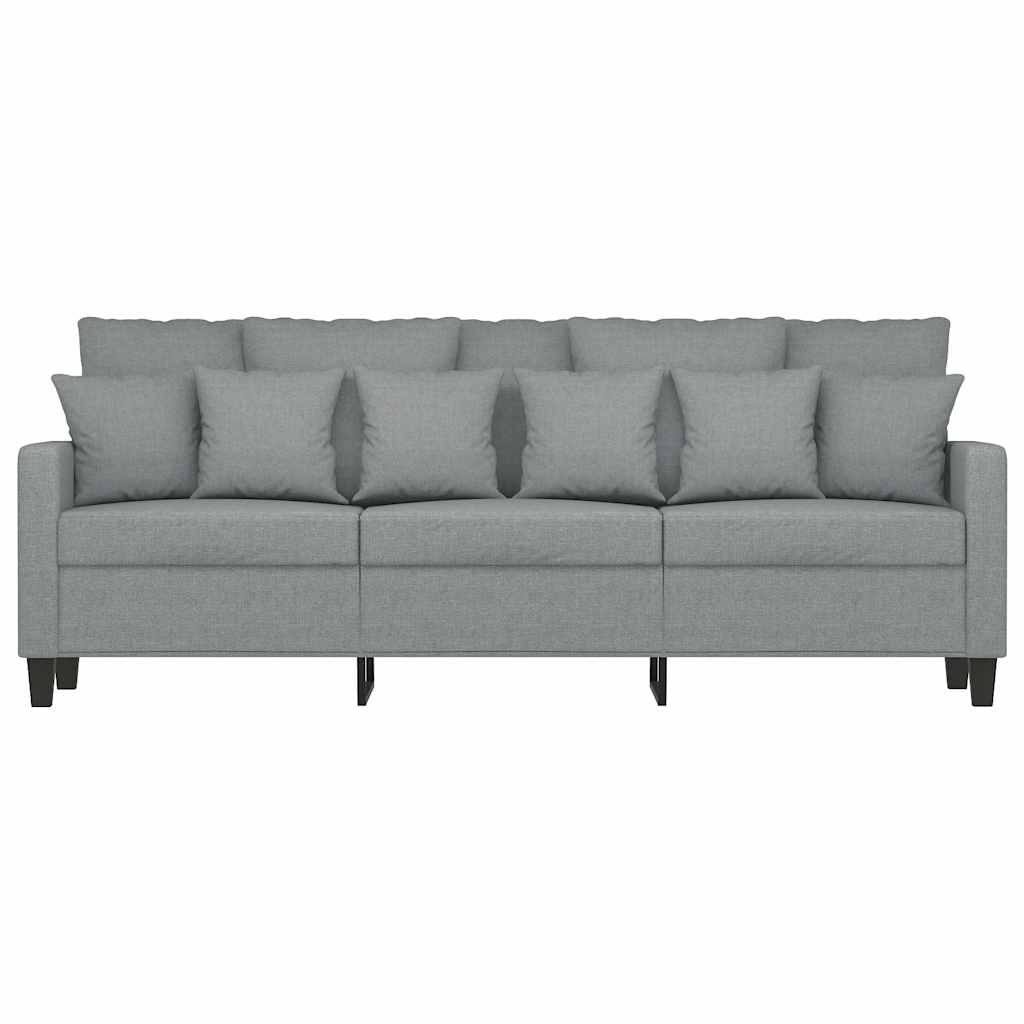 vidaXL 3-Sitzer-Sofa Hellgrau 180 cm Stoff