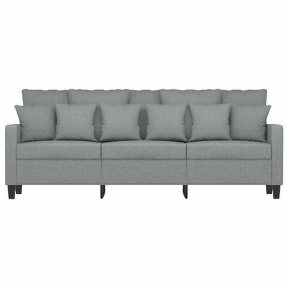 vidaXL 3-Sitzer-Sofa Hellgrau 180 cm Stoff