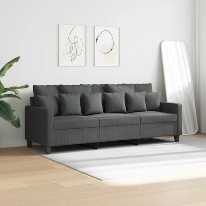 vidaXL 3-Sitzer-Sofa Dunkelgrau 180 cm Stoff