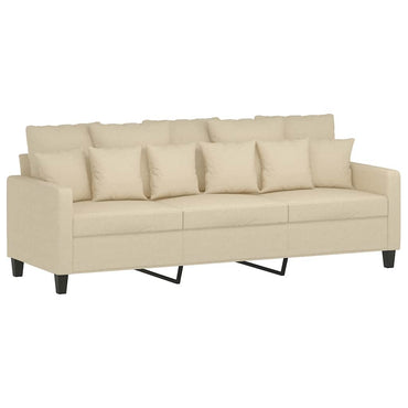 vidaXL 3-Sitzer-Sofa Creme 180 cm Stoff