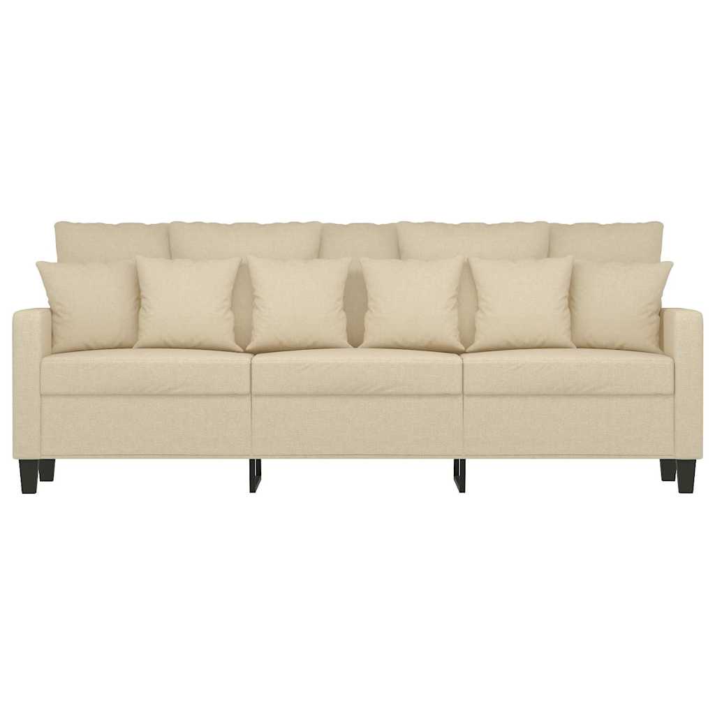 vidaXL 3-Sitzer-Sofa Creme 180 cm Stoff
