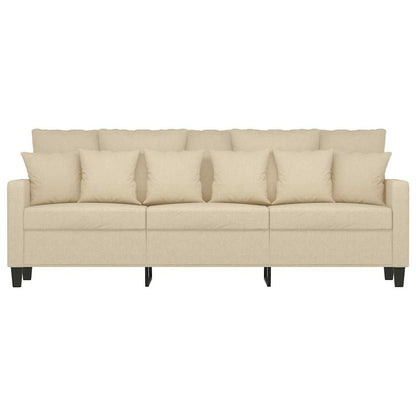 vidaXL 3-Sitzer-Sofa Creme 180 cm Stoff
