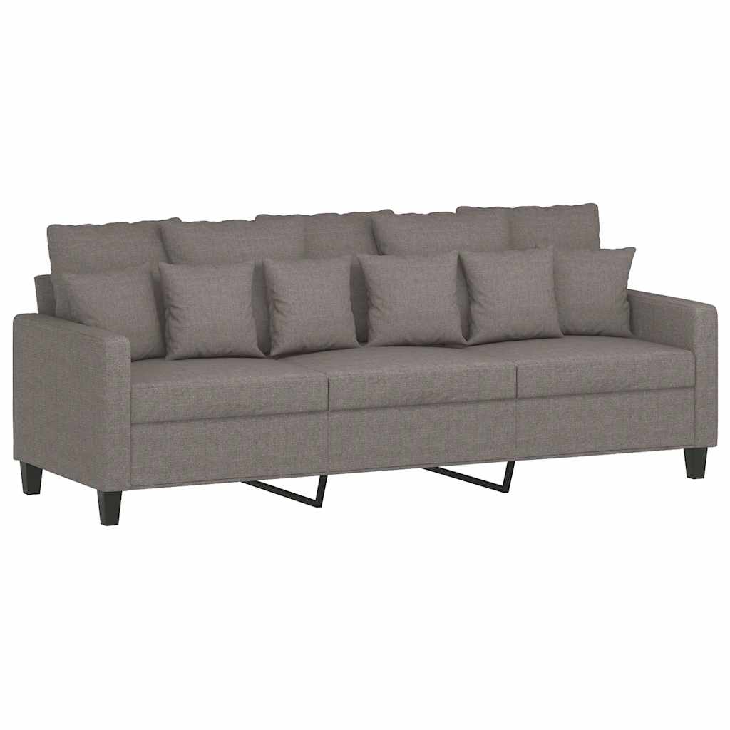 vidaXL 3-Sitzer-Sofa Taupe 180 cm Stoff