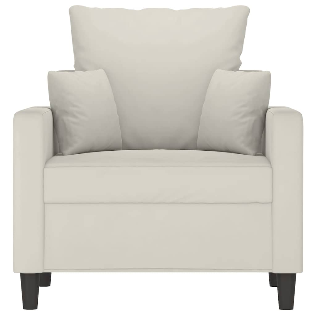 Sessel Creme 60 cm Samt