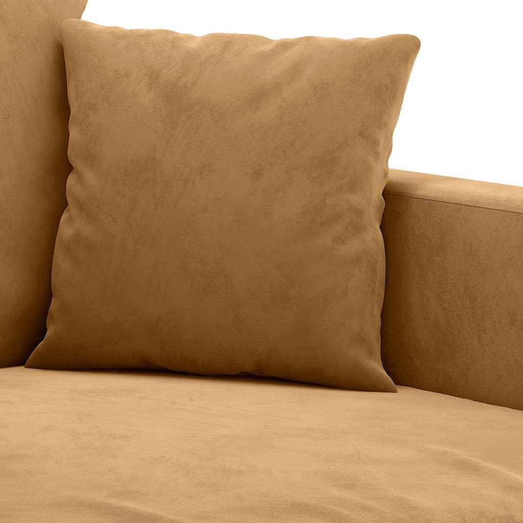 2-Sitzer-Sofa Braun 120 cm Samt