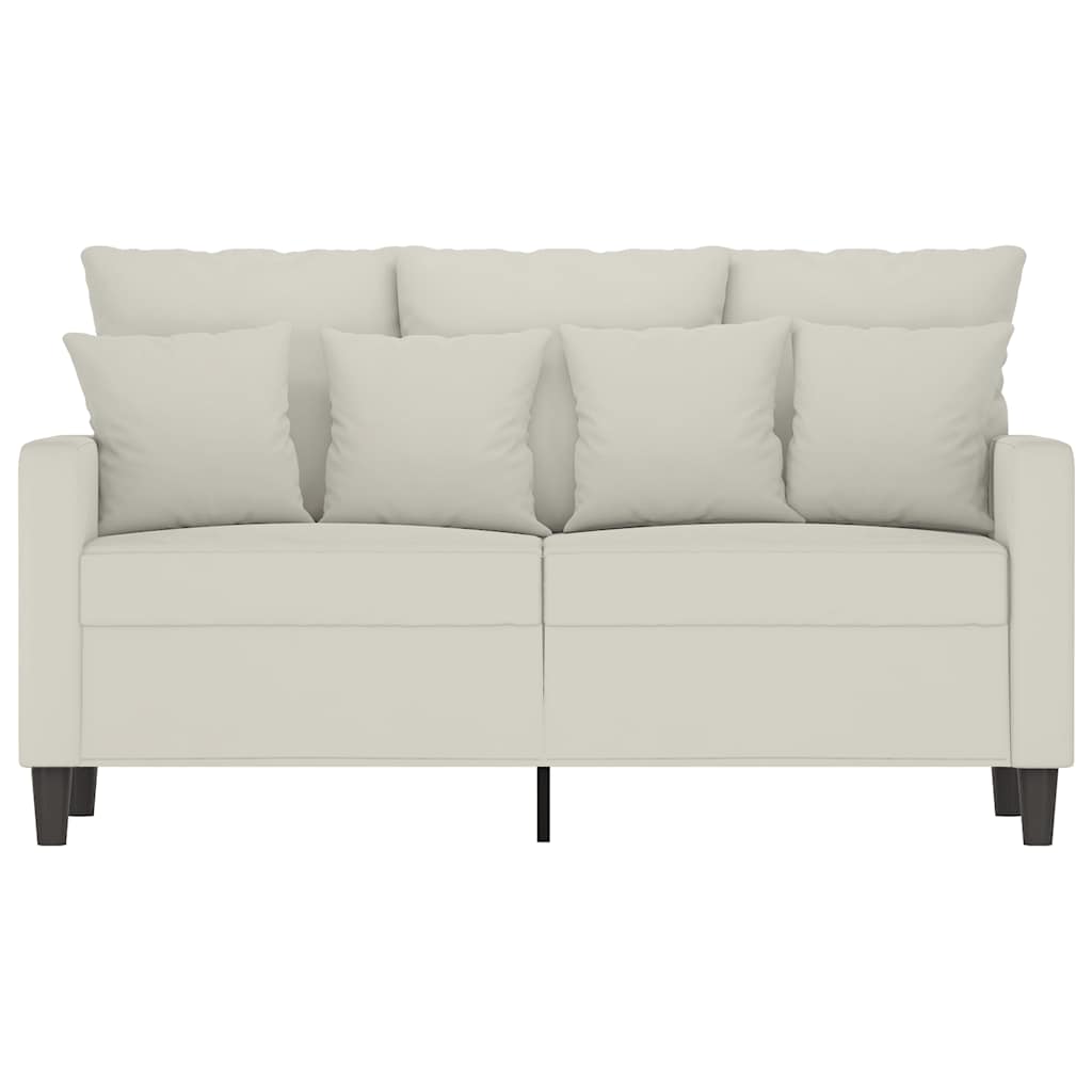 2-Sitzer-Sofa Creme 120 cm Samt
