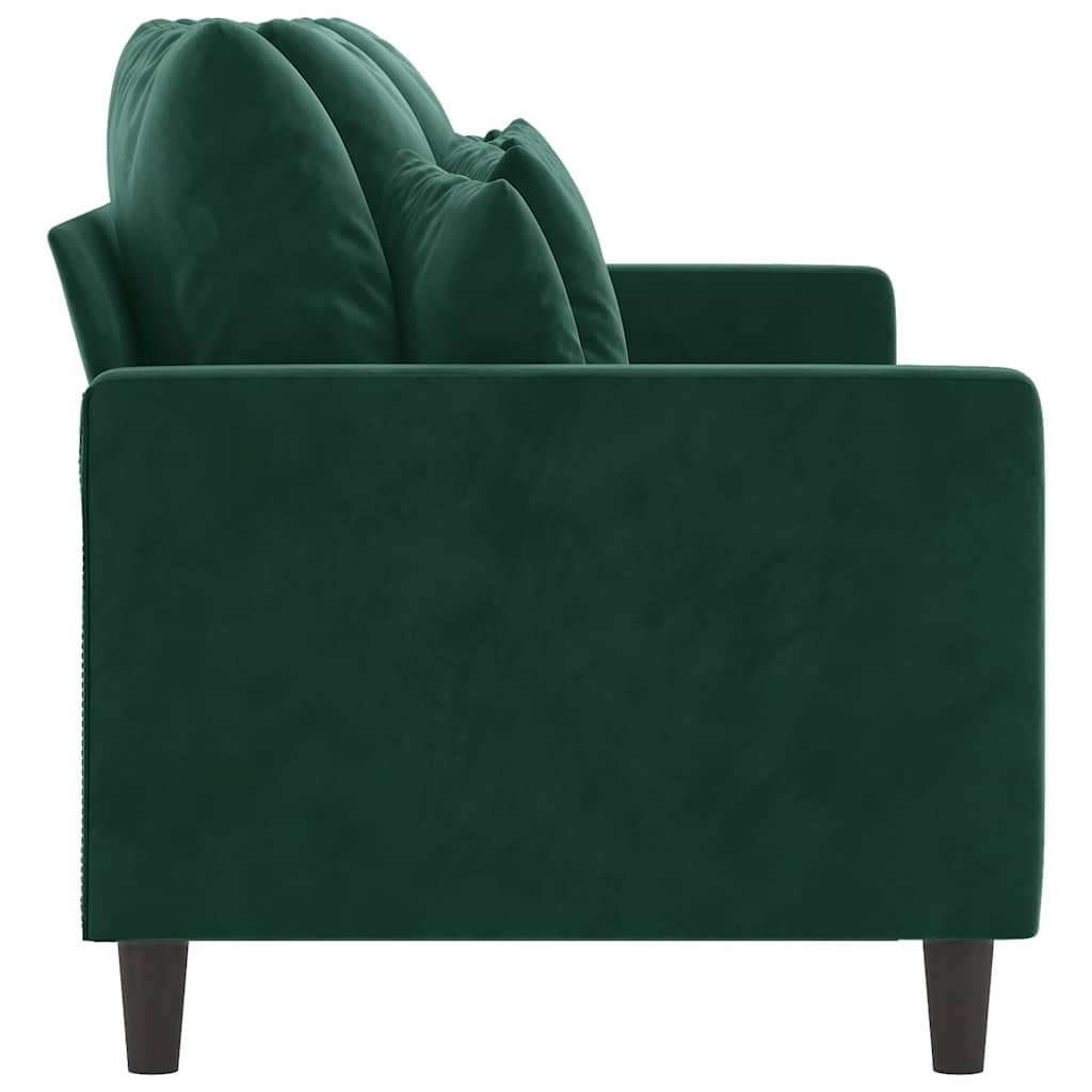vidaXL 3-Sitzer-Sofa Dunkelgrün 180 cm Samt