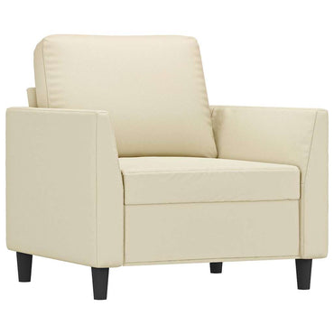 vidaXL Sessel Creme 60 cm Kunstleder