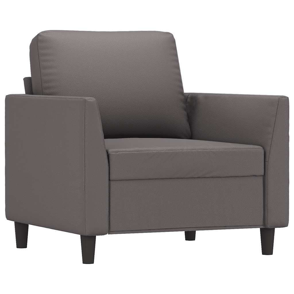 vidaXL Sessel Grau 60 cm Kunstleder