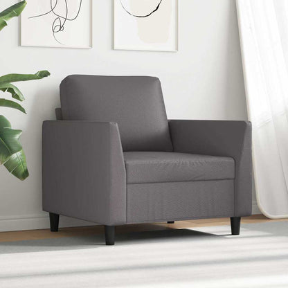 vidaXL Sessel Grau 60 cm Kunstleder