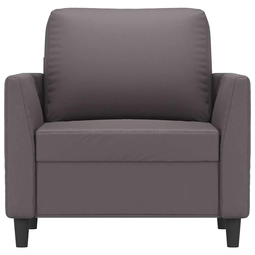 vidaXL Sessel Grau 60 cm Kunstleder