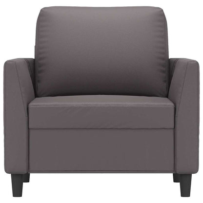 vidaXL Sessel Grau 60 cm Kunstleder