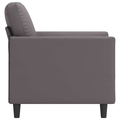vidaXL Sessel Grau 60 cm Kunstleder